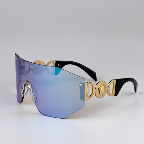 NEW Versace VE2258 1002MA Pink Mirrored Blue Shield Women Sunglasses main image 8
